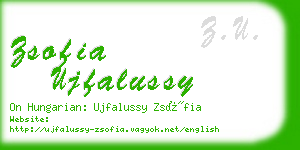 zsofia ujfalussy business card